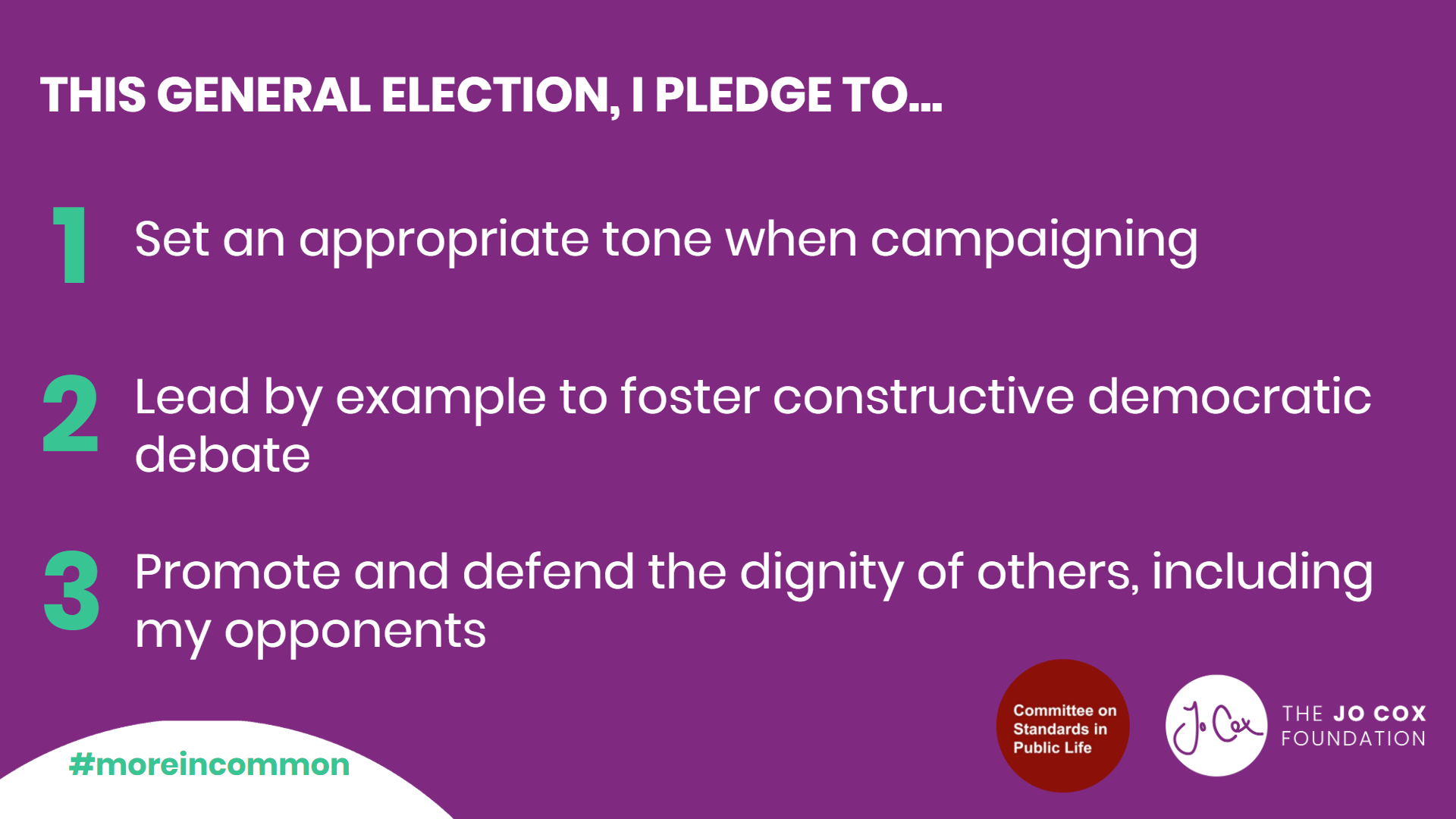 Candidates Pledge Candidate Pledge General Election 2019